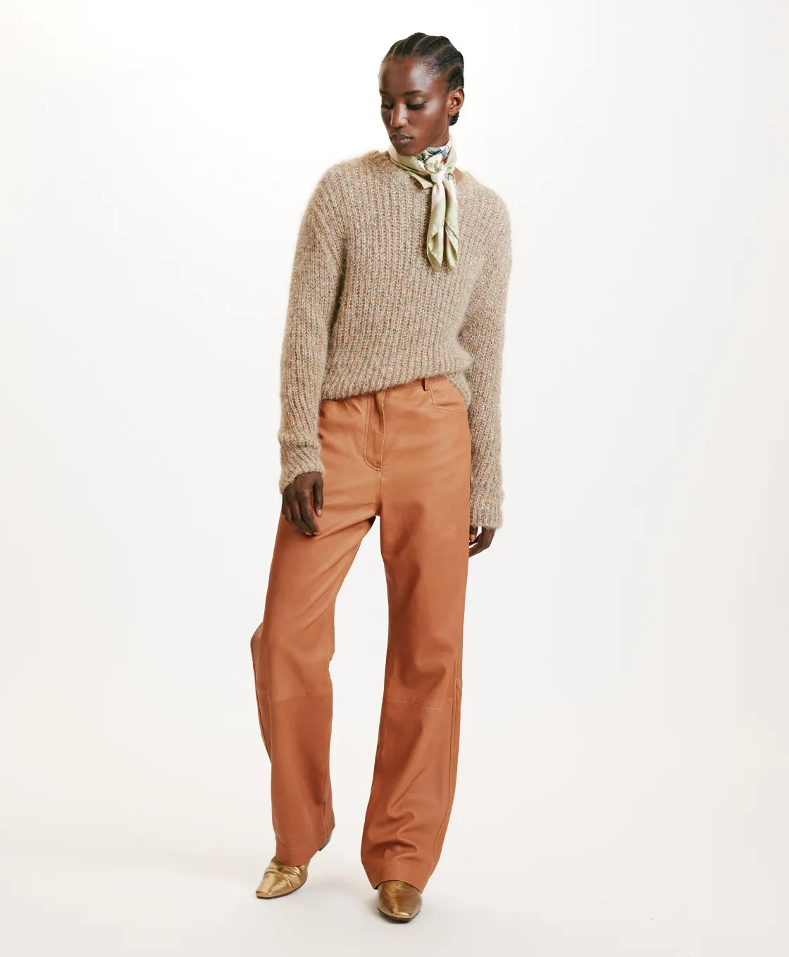 Momoni Mailles*TRICOT ODO DÉGRADÉ - Beige