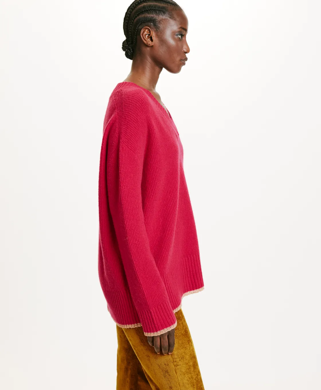 Momoni Mailles*TRICOT OR POINT D’ÉPI STRETCH - Cyclamen