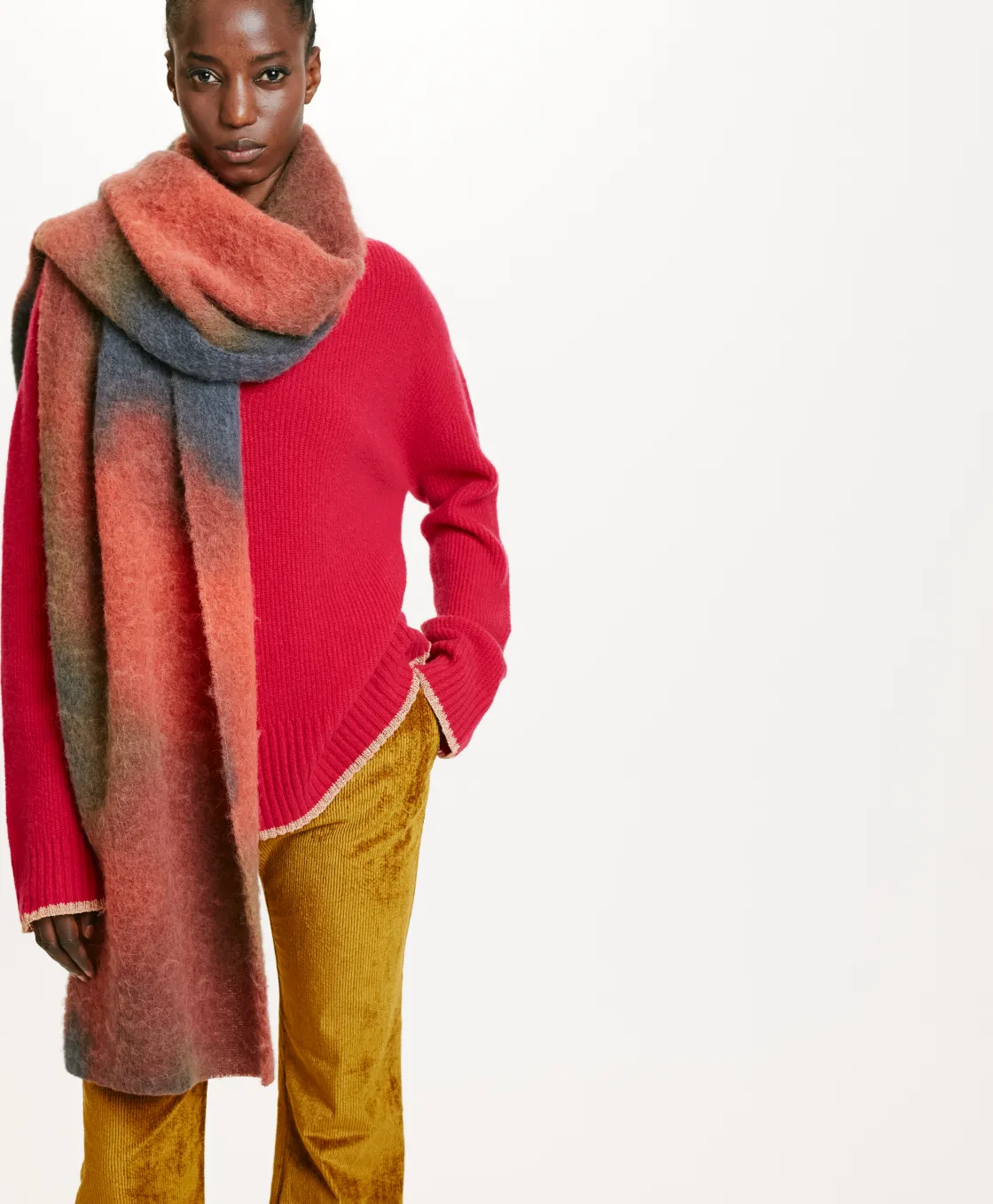 Momoni Mailles*TRICOT OR POINT D’ÉPI STRETCH - Cyclamen