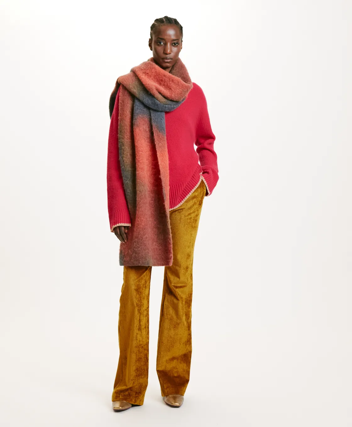 Momoni Mailles*TRICOT OR POINT D’ÉPI STRETCH - Cyclamen