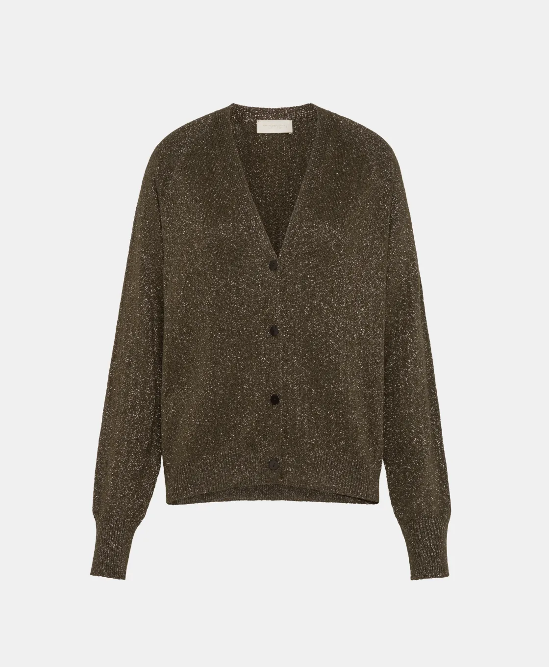 Momoni Mailles*TRICOT SHIRO EN LUREX - Algue