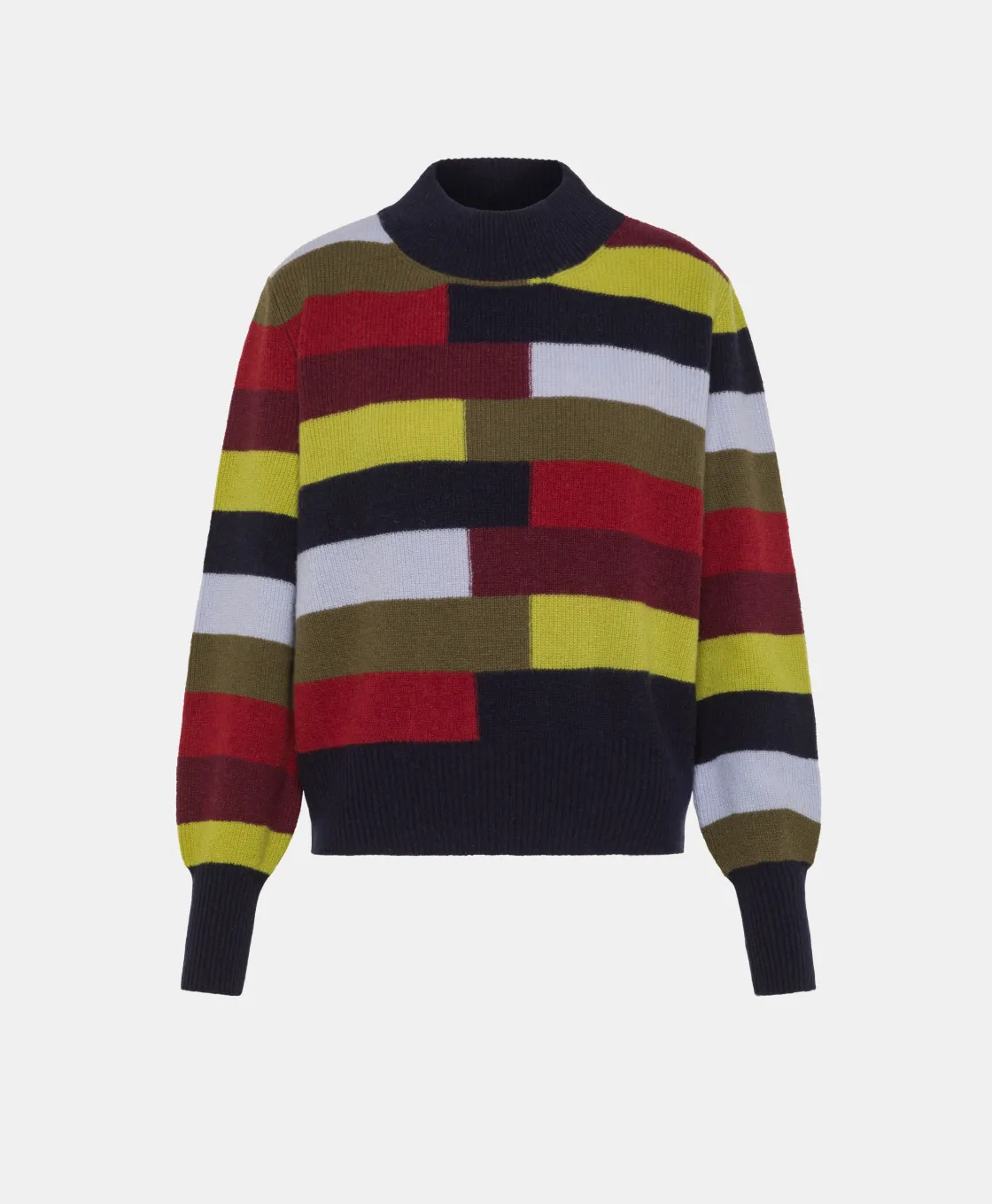 Momoni Mailles*TRICOT TOHOKU À RAYURES MULTICOLORES - BLEU MULTICOLORE BlueMulticolor