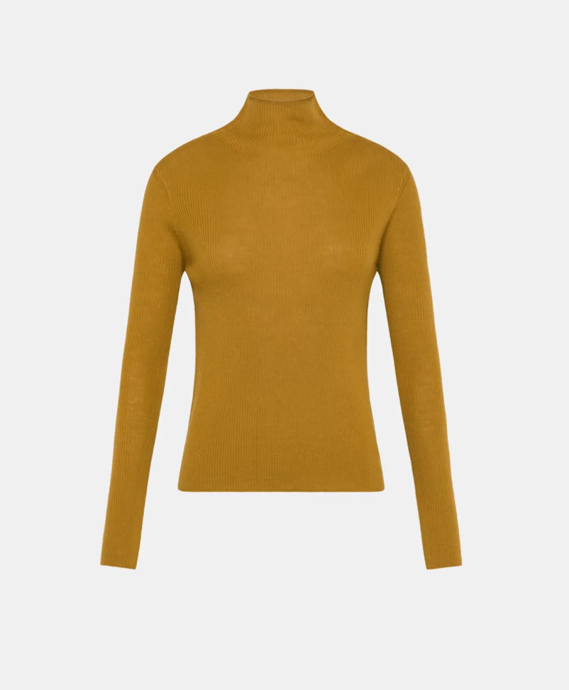 Momoni Mailles*TRICOT TORA EN LAINE MÉRINOS - Moutarde