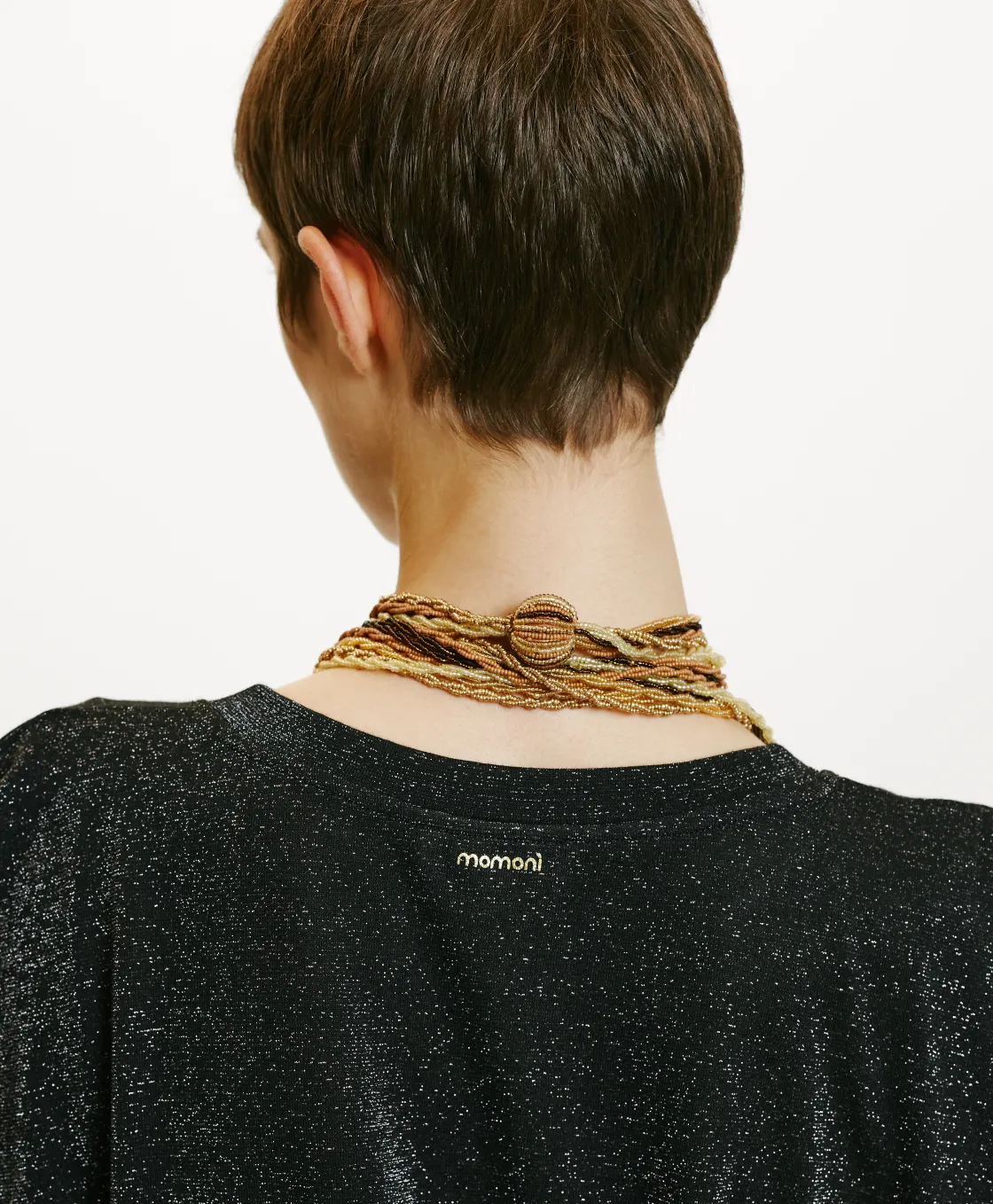 Momoni Tops Et T-Shirts*TSHIRT ENNA EN JERSEY LUREX - GRIS CHARBON GrisCharbon