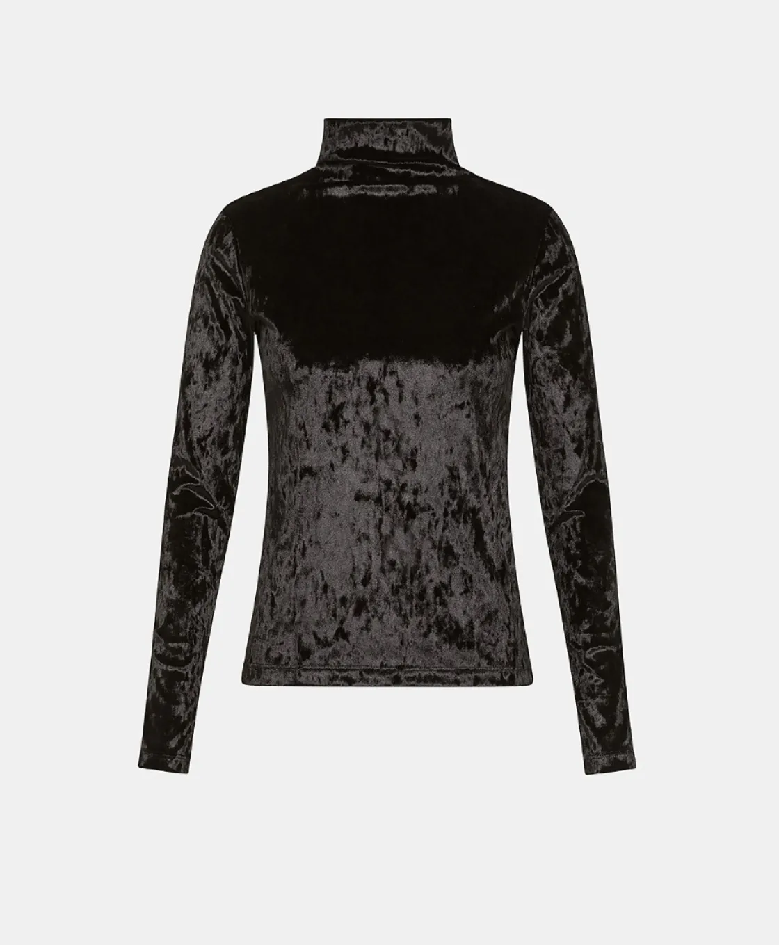 Momoni Tops Et T-Shirts*T-SHIRT INE EN VELOURS STRETCH - Noir