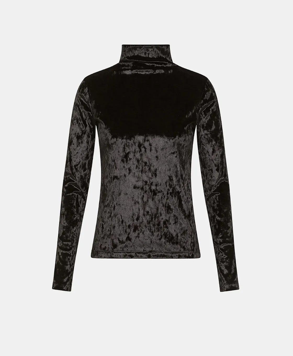 Momoni Tops Et T-Shirts*T-SHIRT INE EN VELOURS STRETCH - Noir