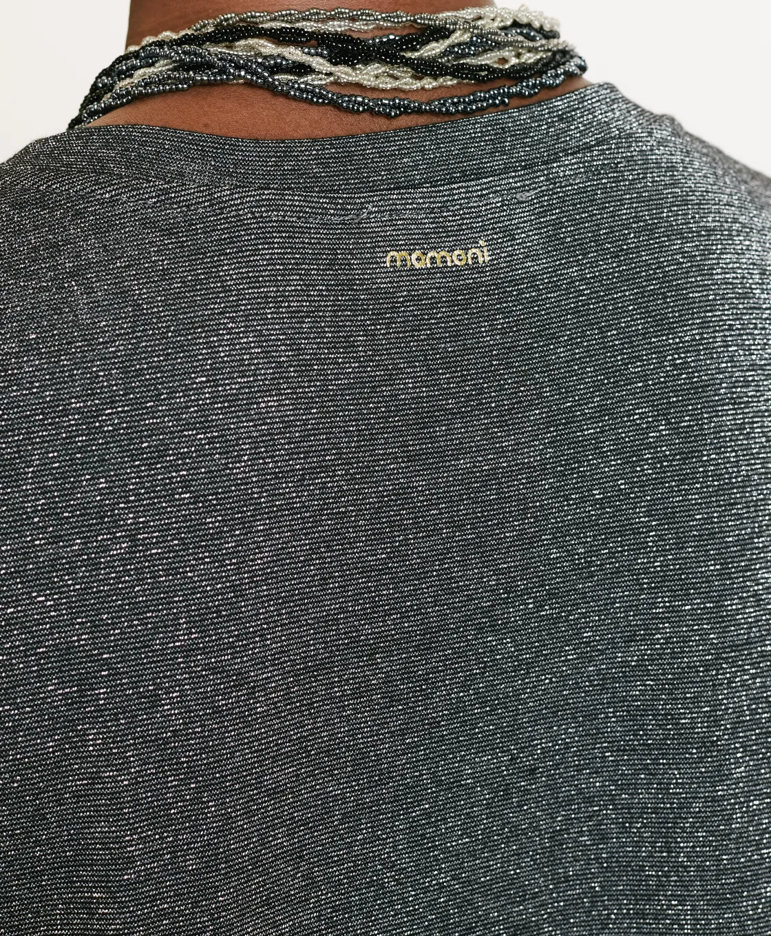 Momoni Tops Et T-Shirts*TSHIRT IORA EN JERSEY LUREX - GRIS FONCÉ GrisFoncé