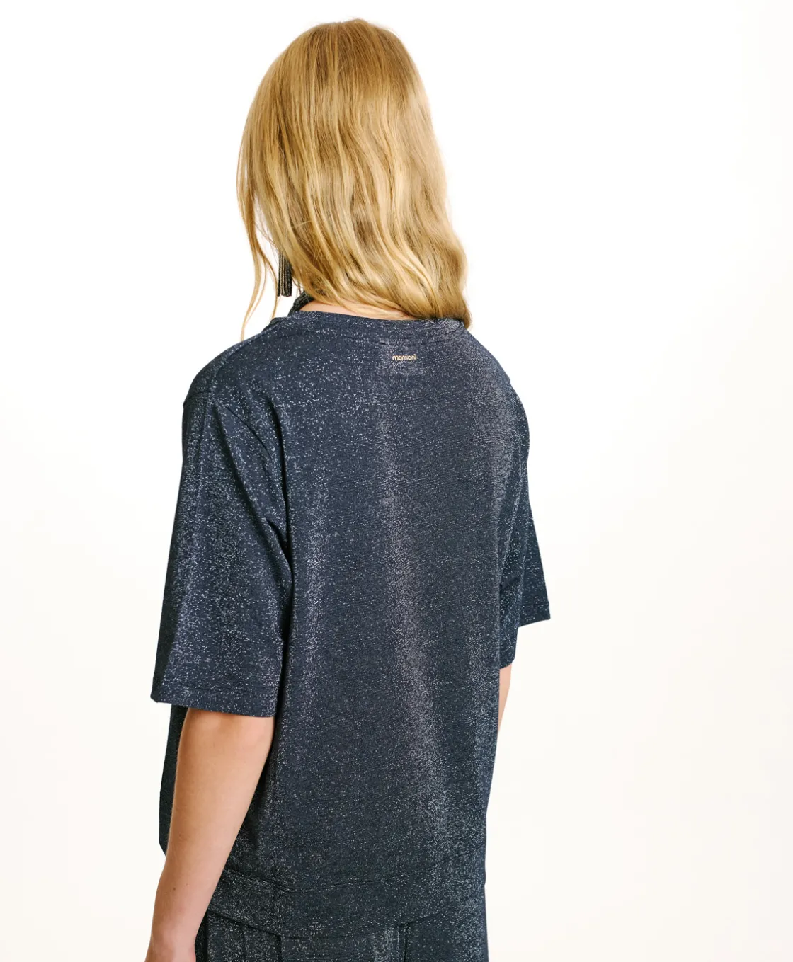 Momoni Tops Et T-Shirts*TSHIRT IORA EN JERSEY LUREX - Denim