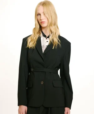 Momoni Vestes*VESTE REN EN LAINE FROIDE BISTRETCH - Noir