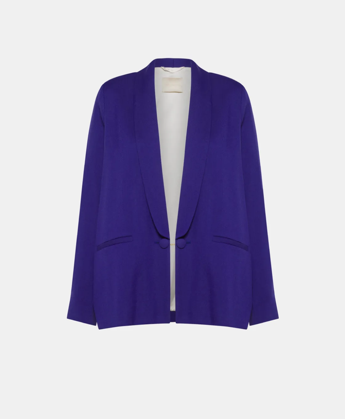 Momoni Vestes*VESTE FUSUMA EN SERGÉ DE LAINE VISCOSE - Bleu