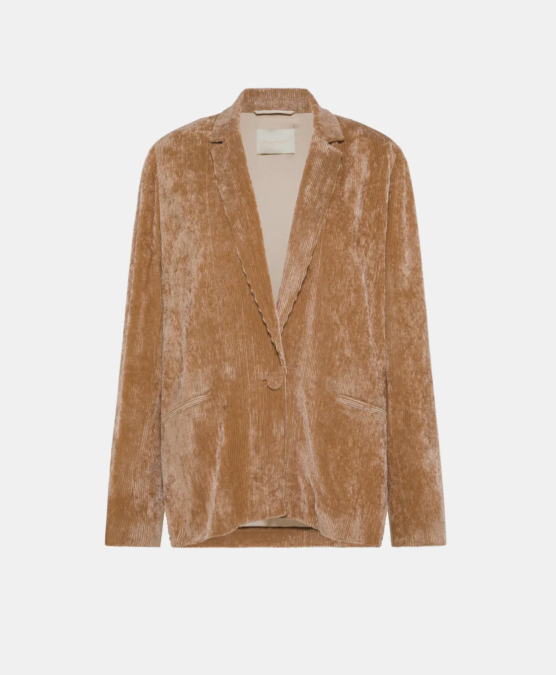 Momoni Costumes*VESTE HINATA EN VELOURS STRETCH BICOLORE - Amande