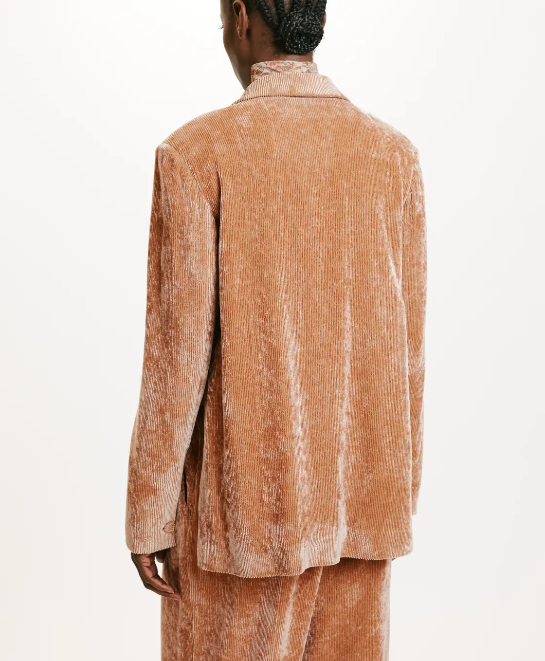 Momoni Costumes*VESTE HINATA EN VELOURS STRETCH BICOLORE - Amande