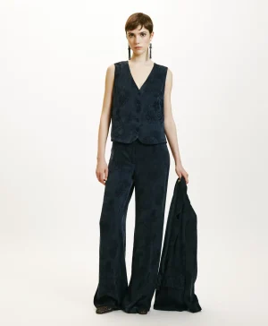 Momoni Vestes*VESTE SABI EN LYONCEL VISCOSE JACQUARD - Indigo